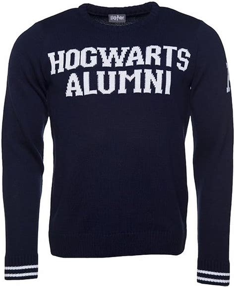 Harry Potter Unisex Hogwarts Alumni Knitted Jumper Xl Navy At