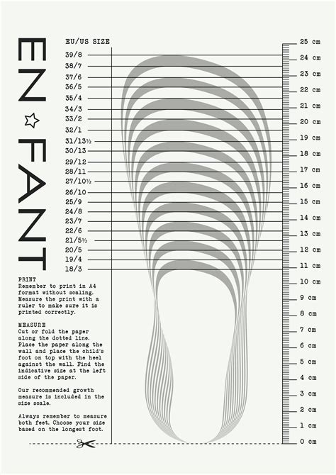 Printable Foot Sizing Chart