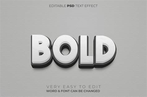 Premium Psd Bold 3d Text Effect