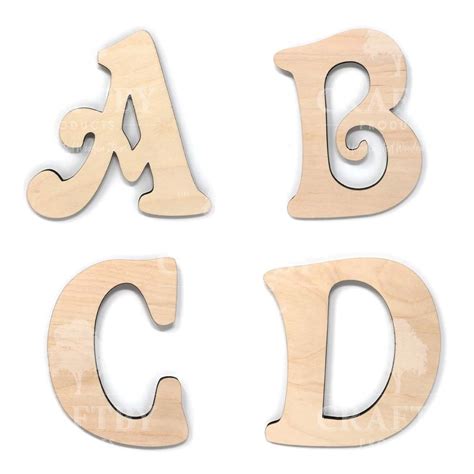 Natural Wooden Alphabet Cutouts Rs 88 Piece Craftby Products Pvt Ltd