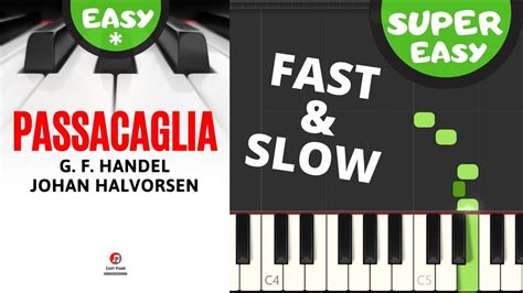 Passacaglia Handel Halvorsen I Super Easy Simplified Version Piano