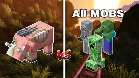 Zoglin Vs All Mobs Minecraft 1v1 Fight Competition Mob Battle Youtube
