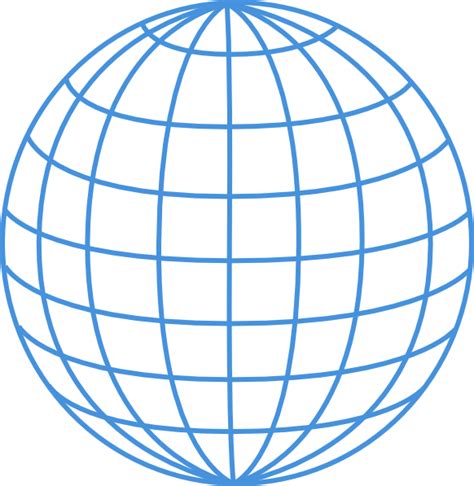Enlarged Thick Blue Wire Globe Clip Art At Vector Clip Art