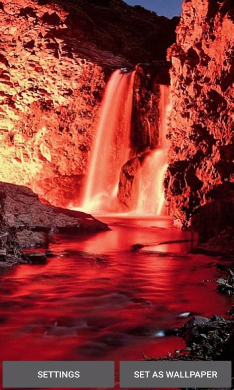 Red Waterfall Live Wallpaper