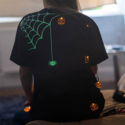 Halloween Glow In The Dark Spider T Shirt By Meenymineymo