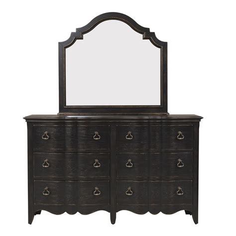 Cinnamon Finish Wood Combo Dresser And Mirror Cotswold 545 Br Liberty