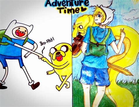 Cartoon Turned To Anime Adventure Time With Finn And Jake Fan Art
