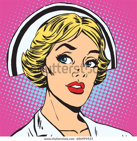 Avatar Portrait Retro Nurse Pop Art Stock Vector Royalty Free 686499433 Shutterstock