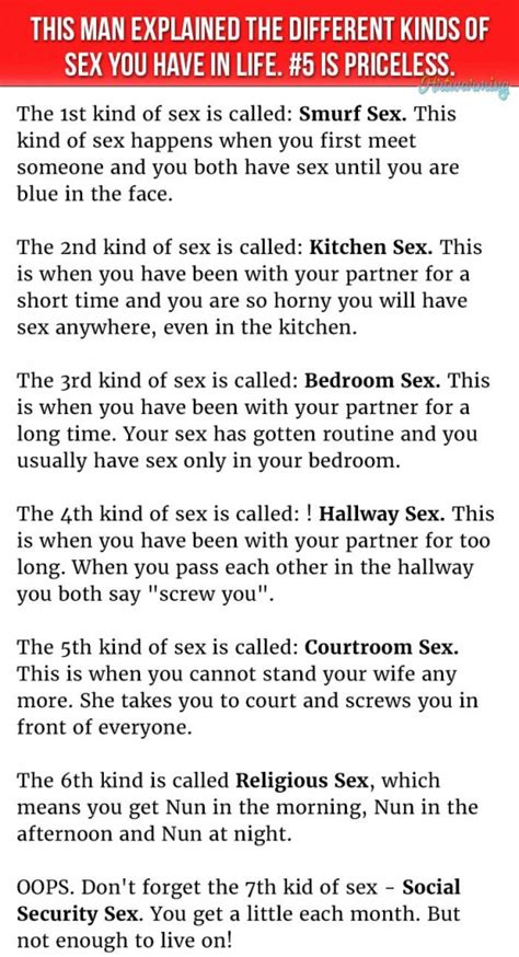 man explains the different kinds of sex you have in life 5 is priceless hrtwarming
