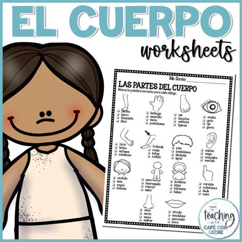 Las Partes Del Cuerpo Body Parts Worksheets In Spanish Classful