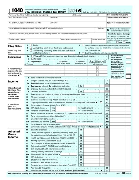 Printable Federal Tax Return Form Printable Forms Free Online