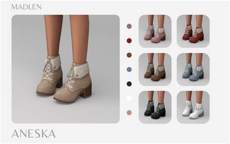 Madlen — Madlen Aneska Boots Cute Ankle Boots With Fur Sims 4 Mm