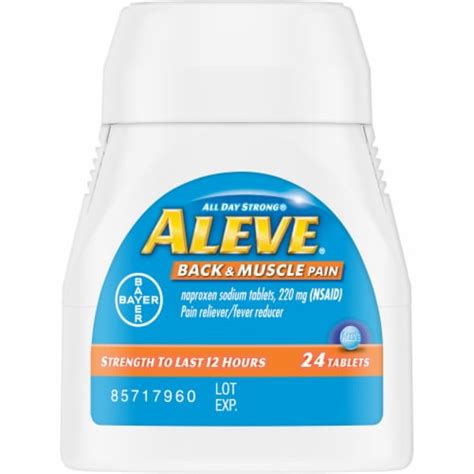 Aleve All Day Strong Back And Muscle Pain Relief Tablets 24 Count 24 Ct