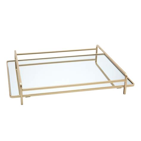Shop 41 top mirror vanity tray and earn cash back all in one place. Home Details 4-Rail Design Mirror Vanity Tray in Gold ...