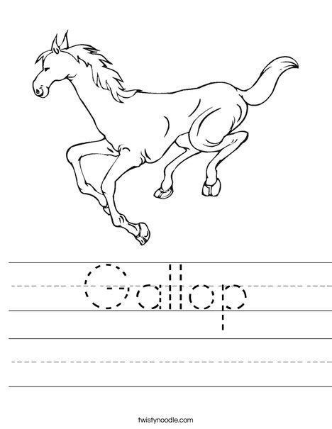 Gallop Worksheet Twisty Noodle