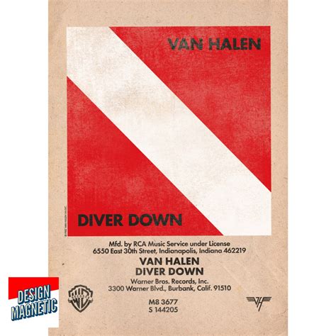 Van Halen Band Poster Diver Down Album 8 Track Tape Etsy