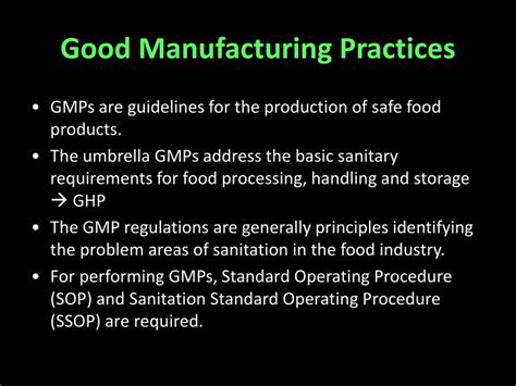 Ppt Good Practices In Food Industries Powerpoint Presentation Id