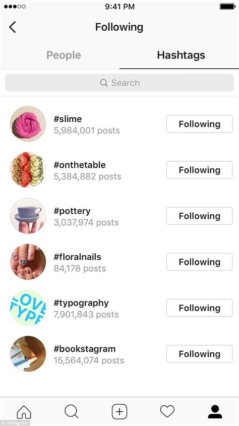 Instagram Now Lets You Follow Hashtags In Your Main Feed Daily Mail