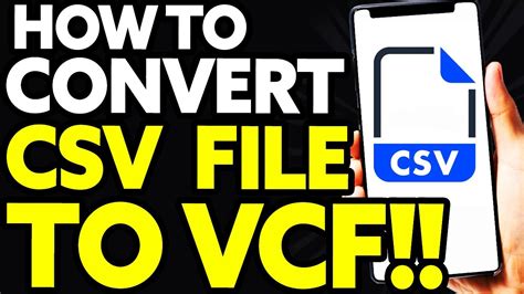 How To Convert Csv File To Vcf Easy Youtube