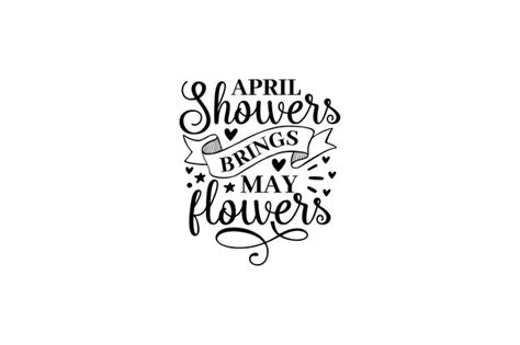 Premium Vector April Showers Brings May Flowers