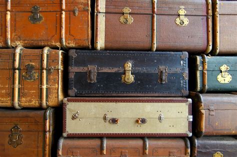 Old Suitcases Stack Leather Retro Travel Whatley Manor