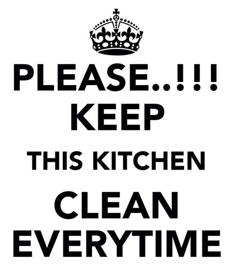 Please Keep This Kitchen Clean Everytime Poster