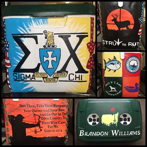 Fraternity Cooler Sigma Chi Sigmachi Masters Golf Crest Hunting