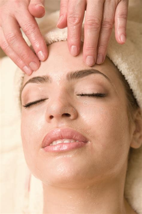 Facial lymphatic massage stock photo. Image of medicine - 52509358