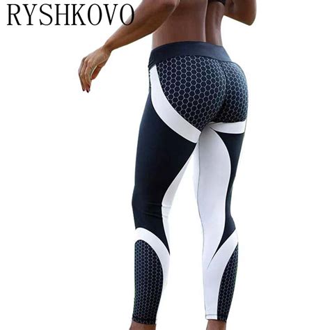 Ryshkovo Sexy Shaping Hip Yoga Pants Women Fitness Tights Workout Gym Running Bottom Slim Low