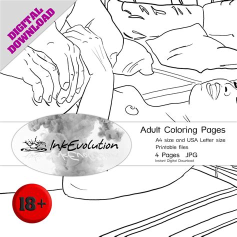 Adult Coloring Page Sex Coloring Page Naughty Coloring Page Sexy