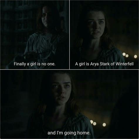 Arya Stark Is Finally Going Home Arya Stark Going Home Stark