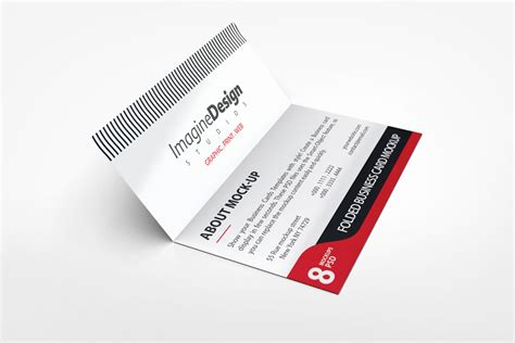 Folded business cards, like standard business cards, have the same size, but have twice the space. Folded Business Card Mockup V3 by idesignstudio.net