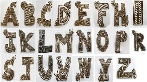 M letter logo design on black background.m creative initials letter logo concept.m. N Alphabet Mehndi Design - Letter