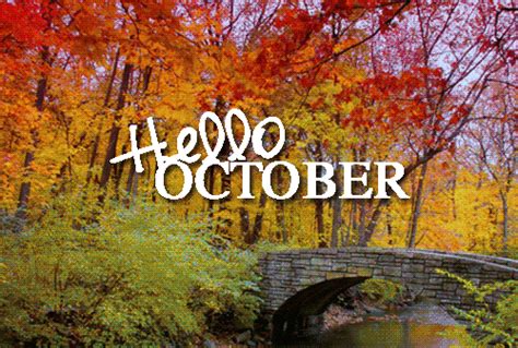 Animated Hello October Quote Pictures Photos And Images For Facebook