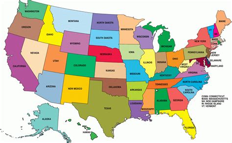 United States Countries Map Printable Maps Online