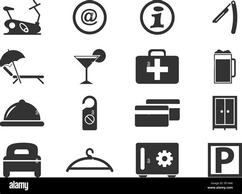 Hotel Room Icons Set Stock Vector Image And Art Alamy