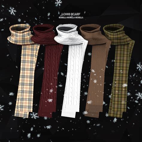Long Scarf Af Sims 4 Male Clothes Sims Sims 4 Clothing