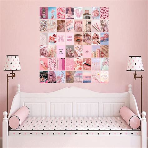 Dreamy Pink Wall Collage Kit 50pcs Digital Download Soft Pink Etsy