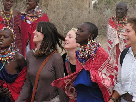 Women Dance With Maasai Serengeti Tanzania African Travel Serengeti Tanzania Woman Dancing