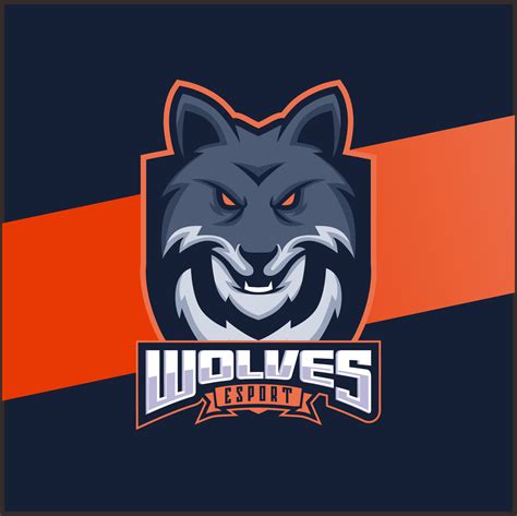 Wolves Head Mascot Esport Logo Design Wolf Character For Sport And