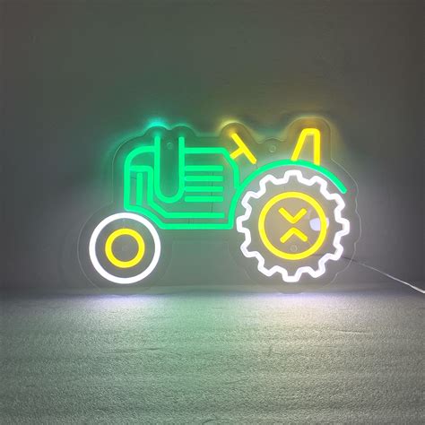 Tractor Neon Sign Farmer Tractor Acrylic Led Neon Light Tractor Sign