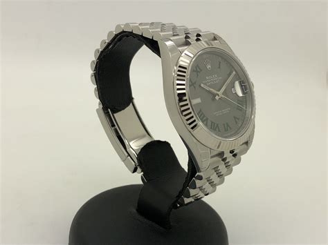 Favoriten speichern & traumuhr finden. Rolex Datejust 41 WIMBLEDON Steel & Bezel White Gold Only ...