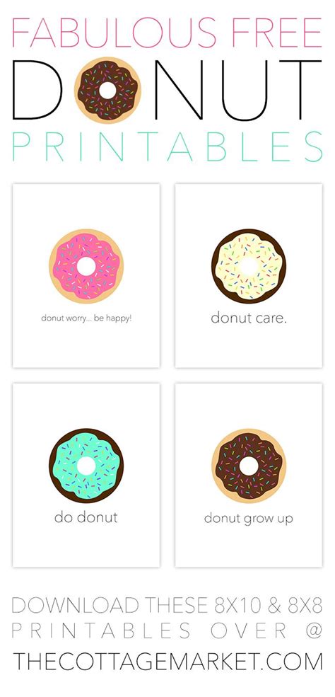 Free Donut Printables For National Donut Day The Cottage Market