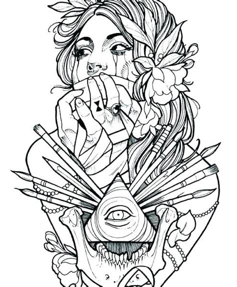 Here are coloring pages for adults inspired by real tattoos. Free Printable Tattoo Coloring Pages at GetColorings.com ...