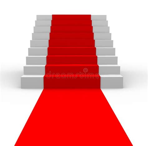 3d Stairs With Red Carpet Stock Illustration Illustration Of Film