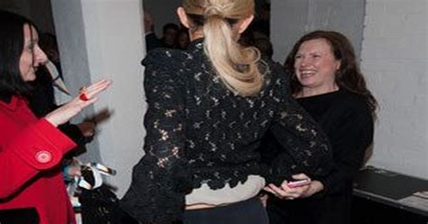 Abbey Clancy Flashes Her Knickers And Reveals Pert Bottom Backstage At