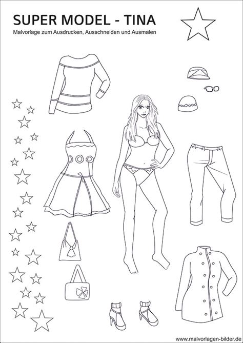 Bildergalerie bilder zum ausmalen topmodel malbuch vorlagen zum. Model Tina - Malvorlagen zum Ausdrucken und Ausschneiden