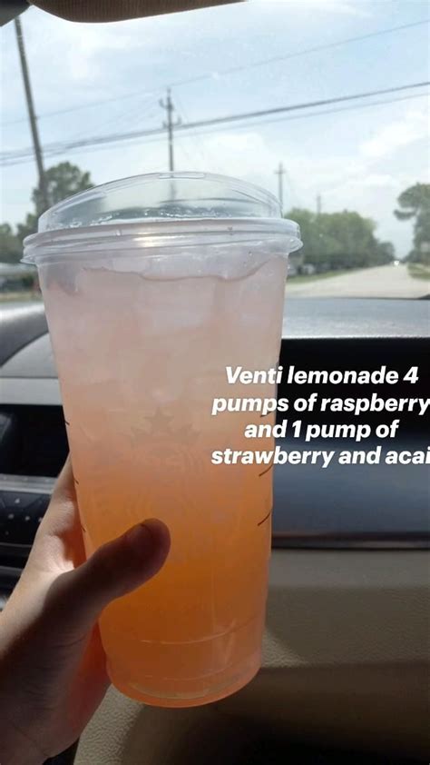 Venti Lemonade 4 Pumps Of Raspberry And 1 Pump Of Strawberry And Acai