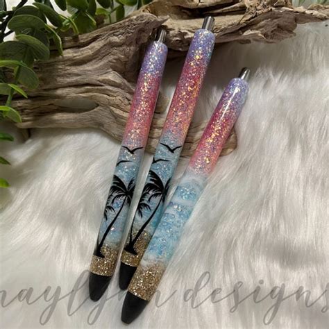 Sunset Beach Glitter Pens Inkjoy Glitter Pen Personalized Etsy