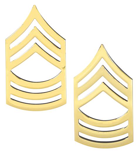 Us Army Master Sergeant Gold Collar Rank Insignia